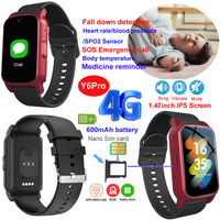 4G IP67 waterproof senior smart watch tracker GPS with SOS call Y6Pro