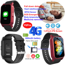 4G IP67 waterproof senior smart watch tracker GPS with SOS call Y6Pro