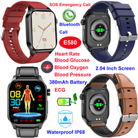 IP68 waterproof elderly smart bluetooth watch with SOS emergency alarm E580