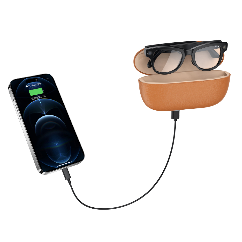 8MP camera BT eyeglasses with AI voice assistant anti-shake shooting video recording EG05