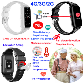 4G GPS tracker with HR BP SP02 monitoring for adults healthcare Y6L