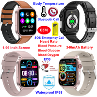 China manufacture IP68 waterproof mobile adult healthcare smart bluetooth watch E570