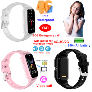 4G Kids GPS Smart Watch med Class Mode skridtt&aelig;ller Sleep Monitor Y6D