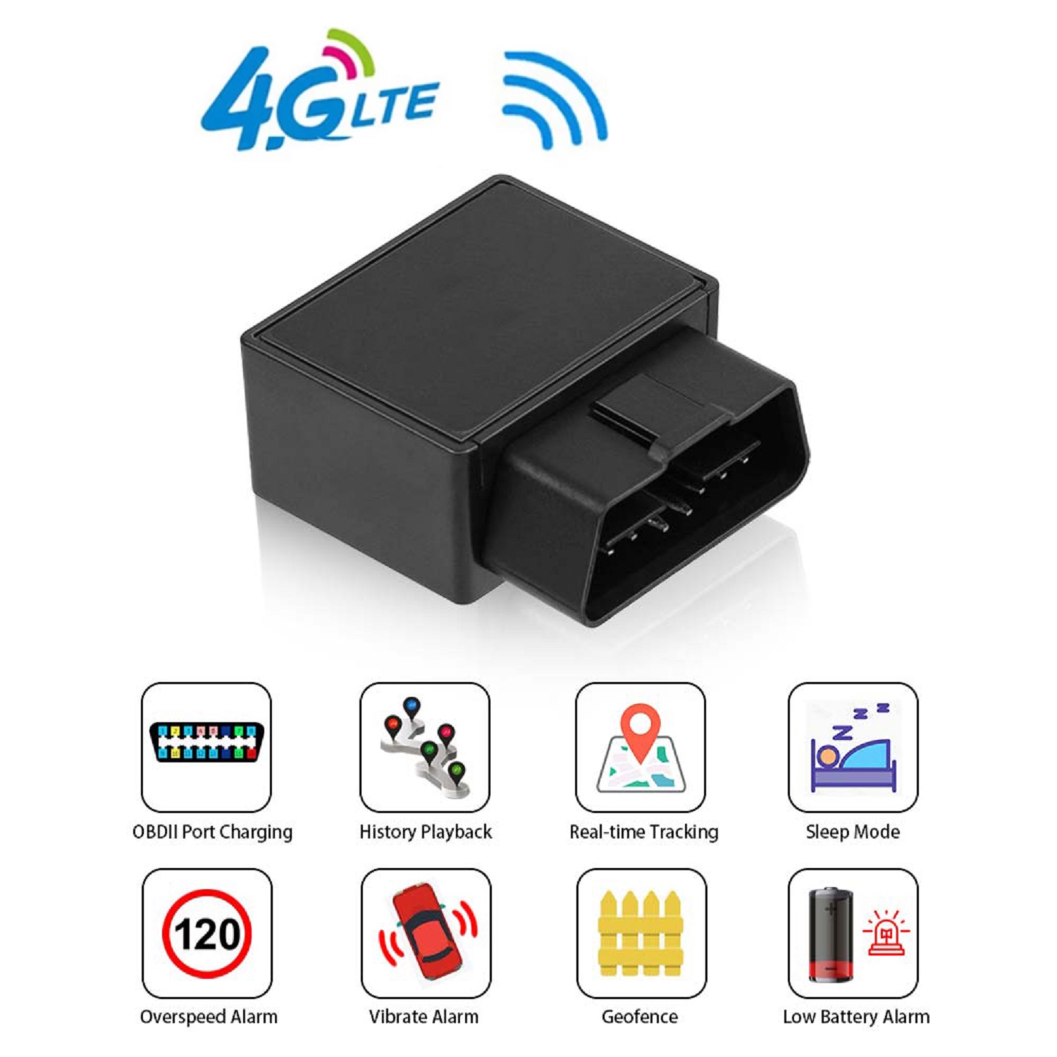 OBD LTE Real-Time Google Map Tracking Vehicle GPS Tracker T816