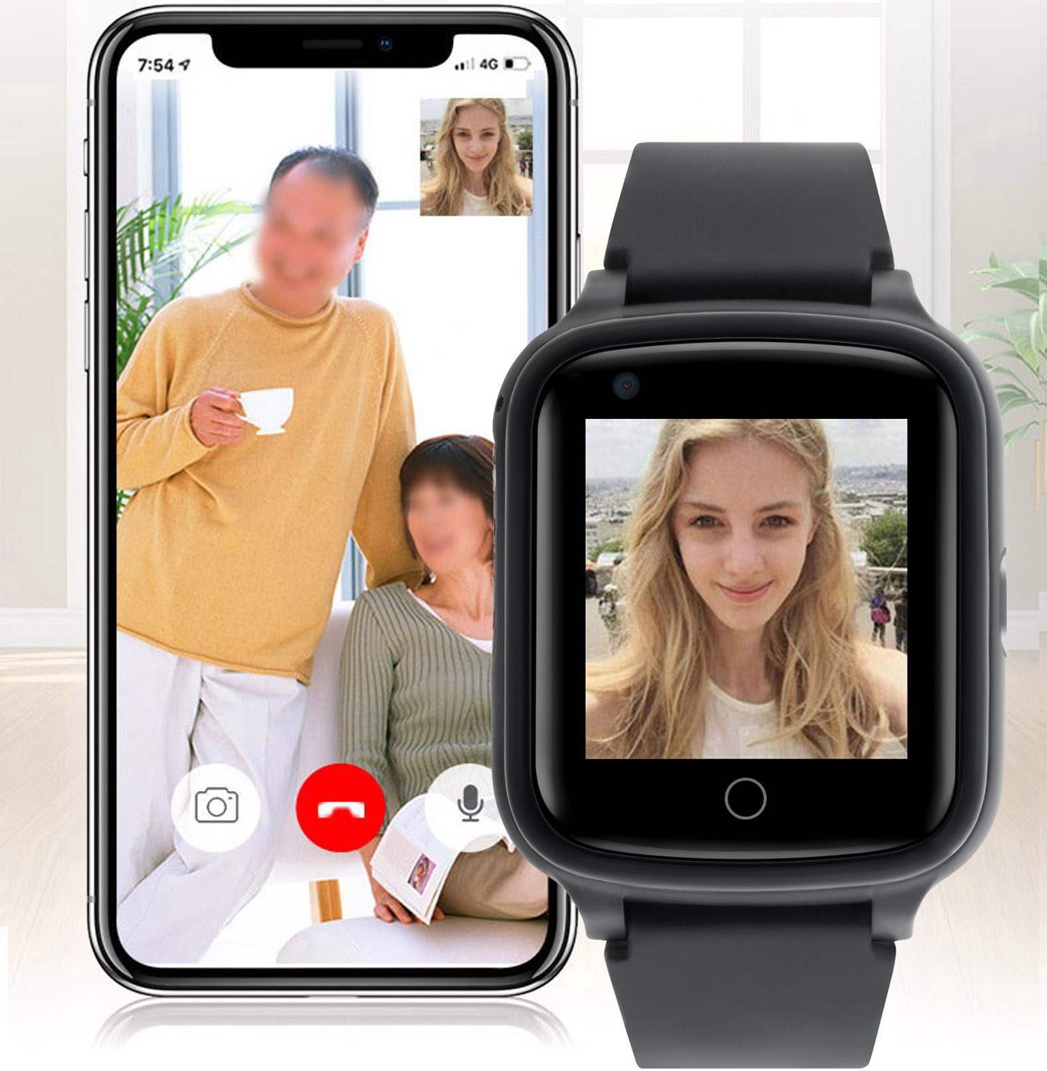 New lanuched 4G GPS watch video call free Global