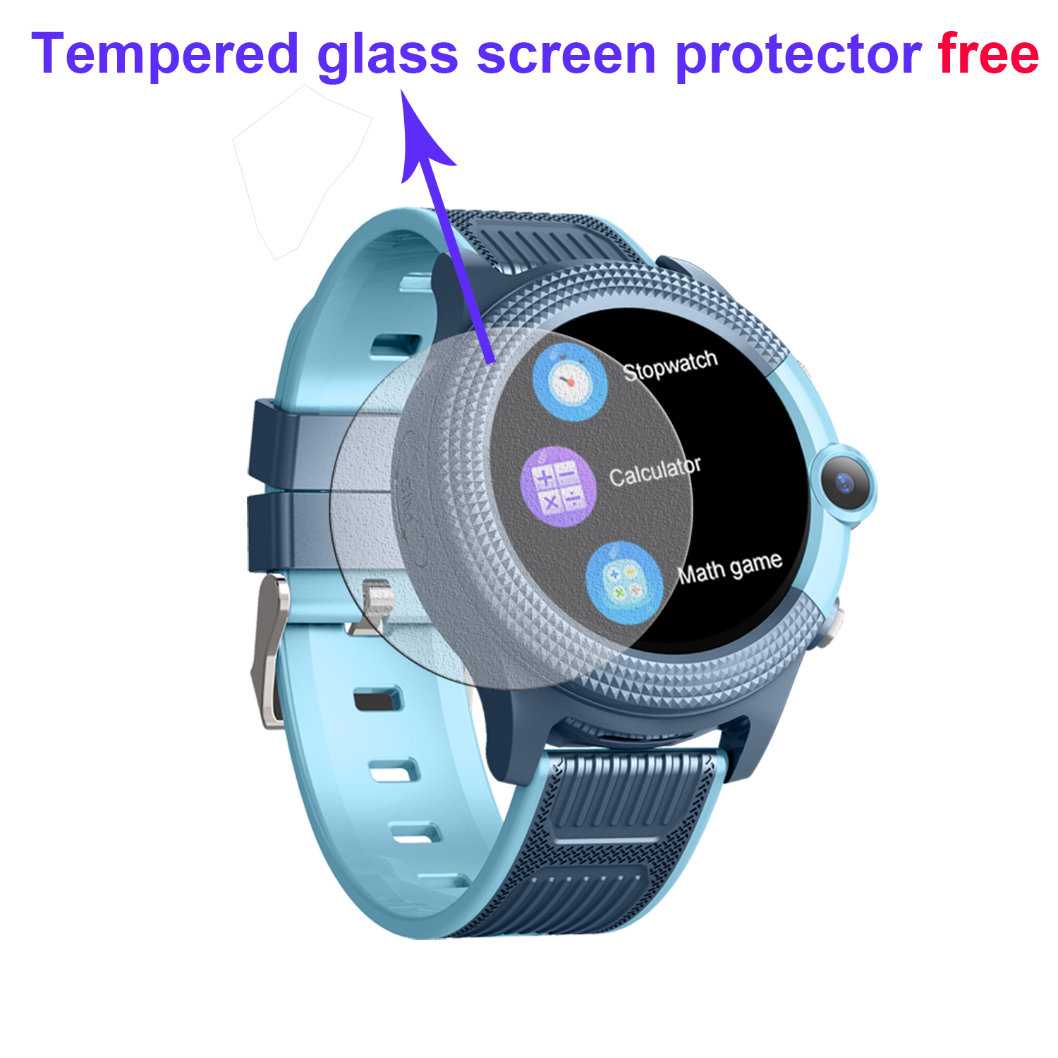 Round screen Waterproof IP67 4G GPS Kids Smart Watch