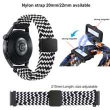 Fashion colorful Nylon woven Watch Band with strong Magnetic Clasp for kids elderly GPS tracker watch NS05