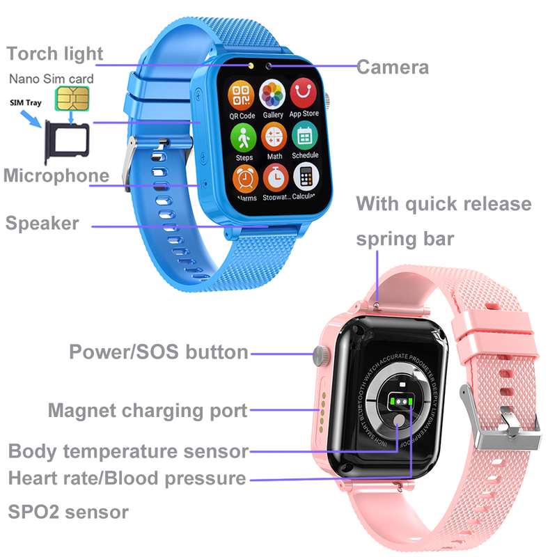 4G waterproof Kids GPS Watch Tracker D58