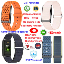  IP68 waterproof smart bluetooth screenless bracelet with HP BP SPO2 monitoring H9