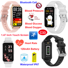 Bluetooth Wristband with HR BP SPO2 for healthcare monitoring C33