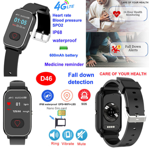 4G tiny Elderly GPS Tracker watch with Fall down alert D46