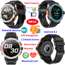 4G Android 8.1 mobile smart bluetooth bracelet with SIM Card video call SM16
