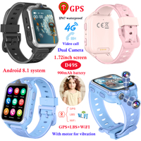 4G IP67 waterproof students kids dual camera gps watch D49S