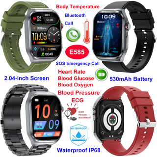 IP68 waterproof senior digital senior healthcare smart bluetooth watch E585