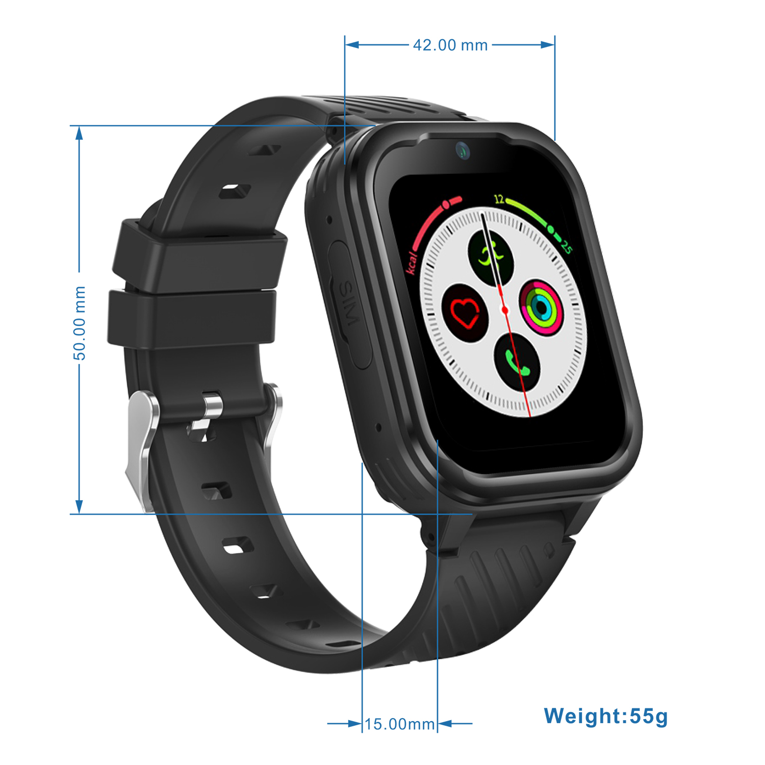 4G Waterproof Kids Children GPS tracker Watch D49H