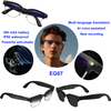Multi-language translation smart camera glasses with AI voice assistant EG07
