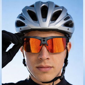 Anti-Blue Light Sports Eyewear with Ride Data Monitor IP67 Waterproof for Outdoor Cycling Enthusiasts 