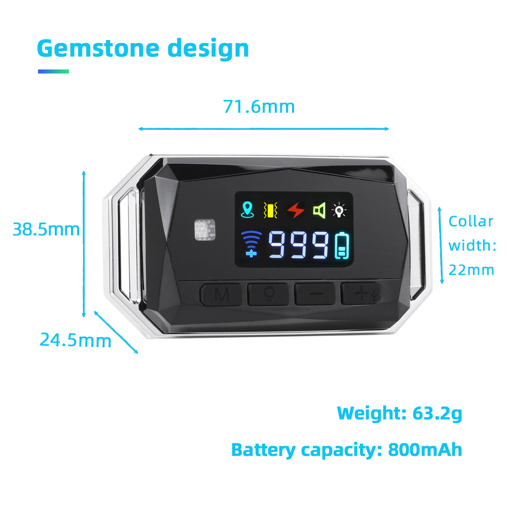 Pet dog mini training collar device with Geo-fence alerts vibration alarm Y32