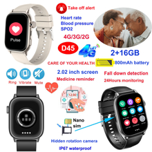 4G Senior GPS Watch with Health Monitoring Removal Alert 