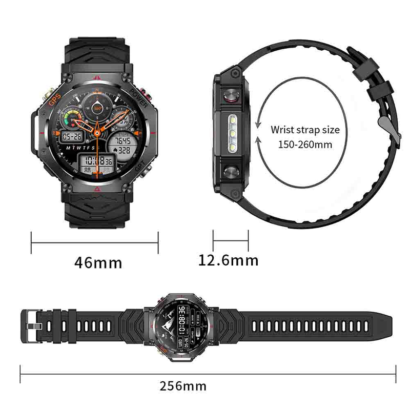 Fashion design China manufacture 3ATM waterproof samrt bluetooth watch KC91