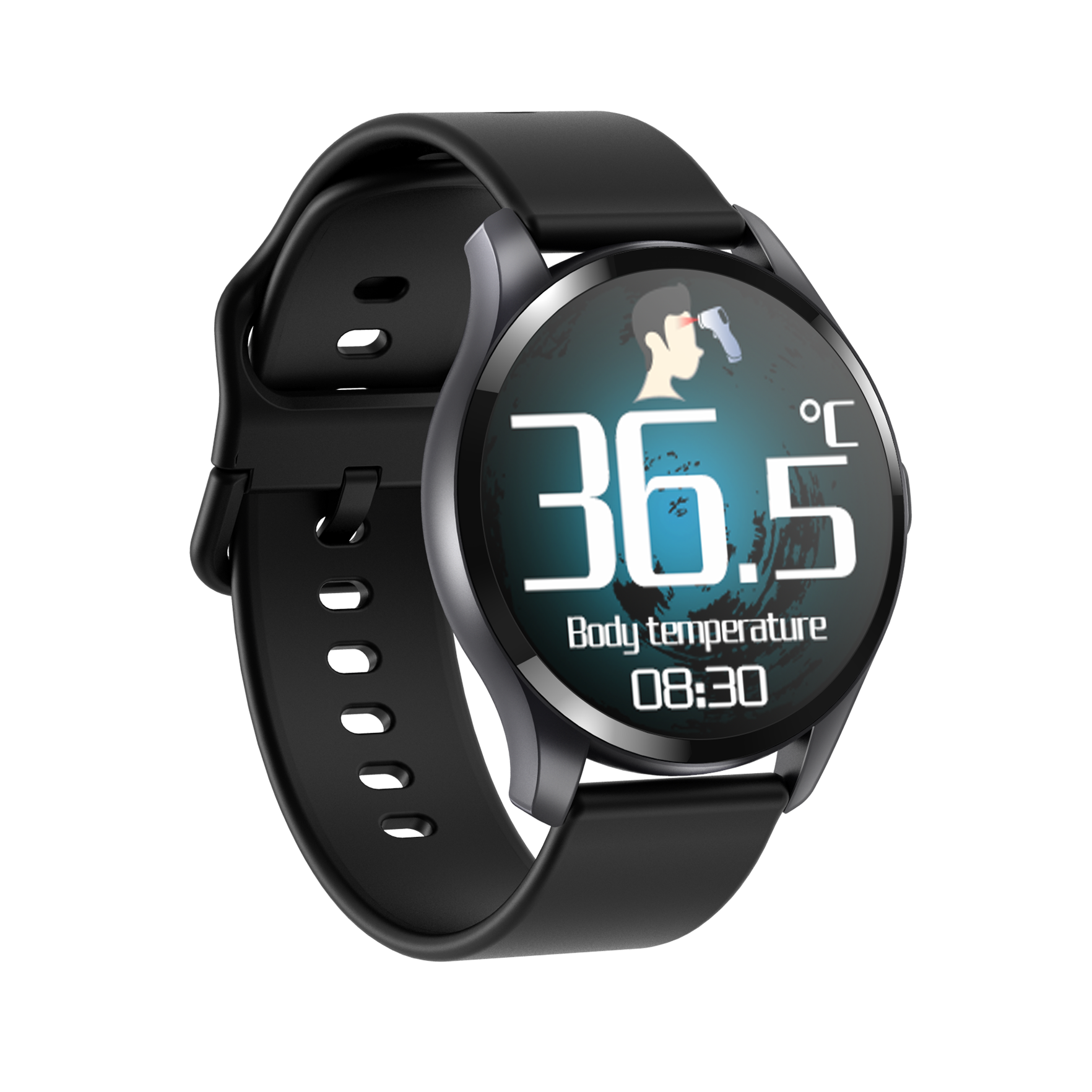 Fashion T88 IP67 Full Touch Precise Heart Rate Monitoring Smart Sport Watch with Thermometer