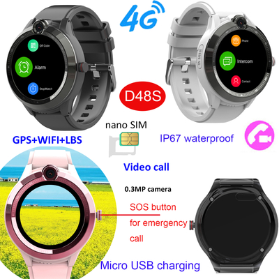 Cheap price LTE IP67 waterproof Kids GPS Tracker with Panic button Free global Video call for Emergency help D48S