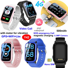 Fashion Latest LTE IP67 Waterproof Child GPS Watch Tracker with Geo-fence 2 way Video Call for Avoid Abducting Y42