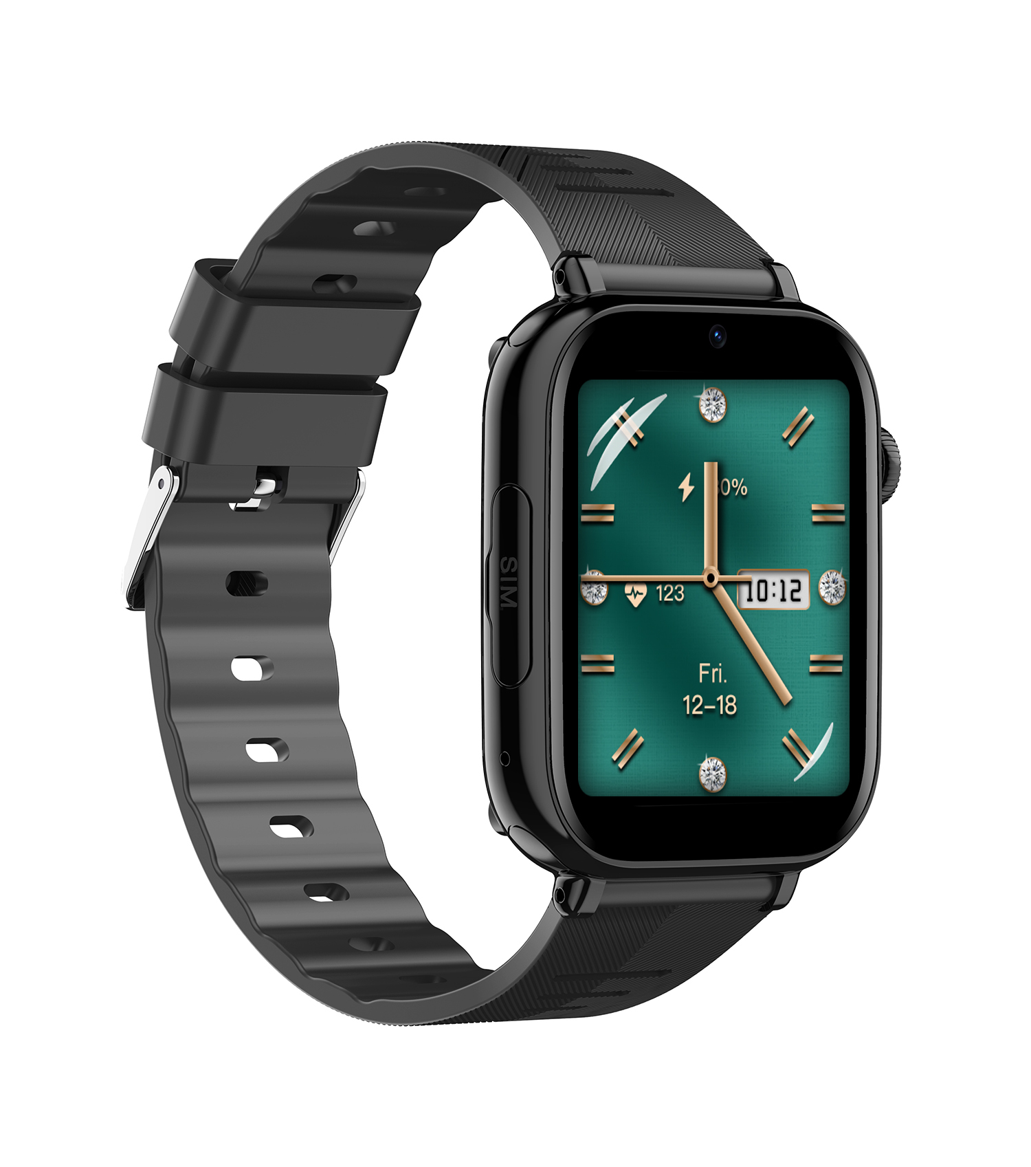 4G Senior Smart GPS Tracker Watch with HR/BP/SPO2 for Fitness Tracking D44U