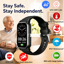 4G GPS tracker with HR BP SP02 monitoring for adults healthcare 