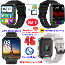  4G Android 9.1 smart bluetooth wristband with SOS emergency call SM18