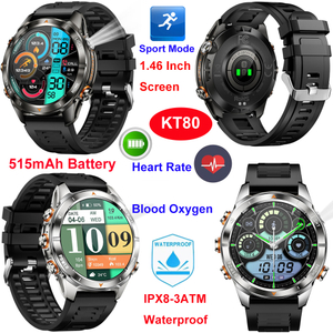 IPX8-3ATM waterproof bluetooth smart watch with sport modes monitoring KT80