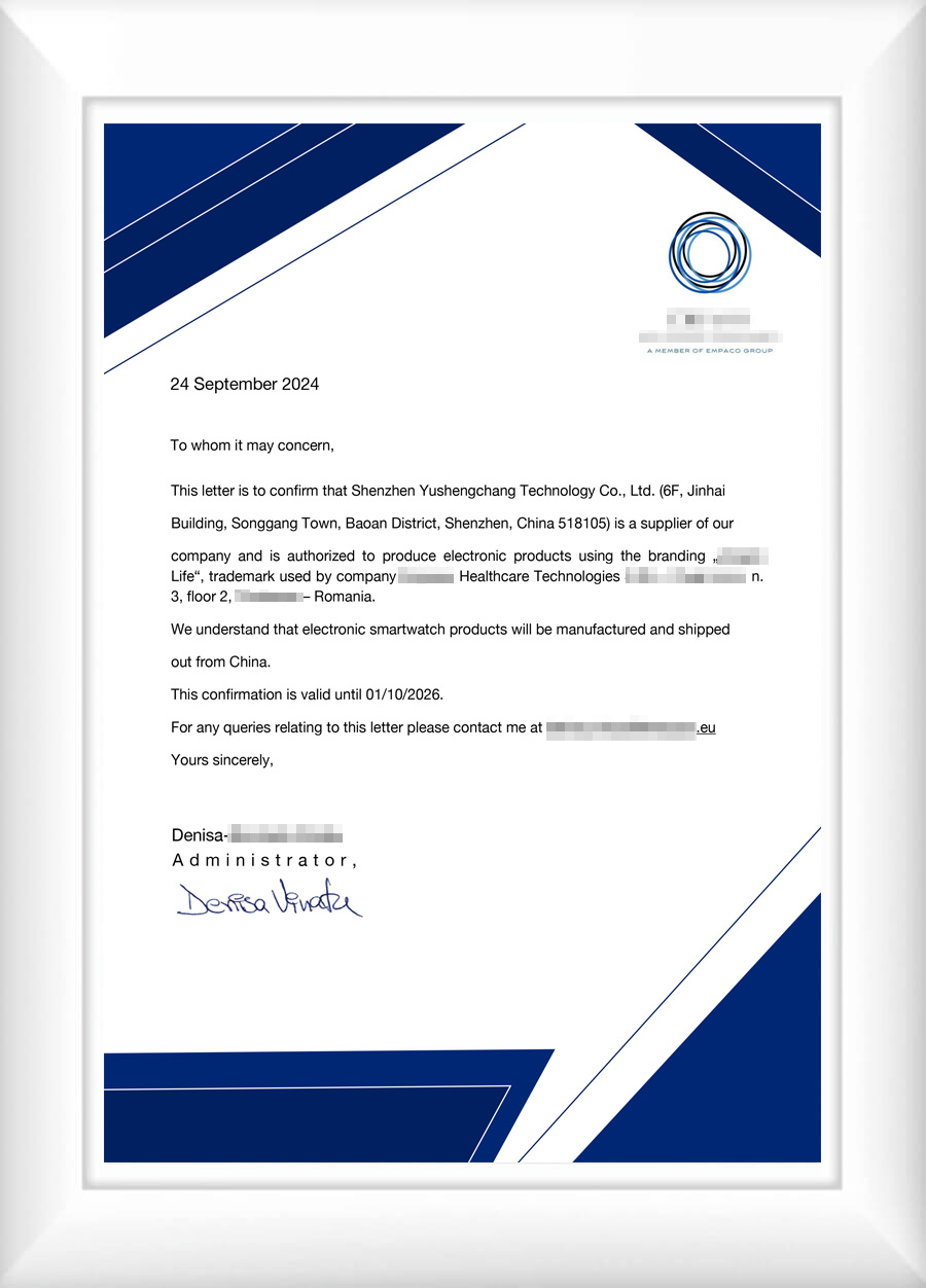 Denisa Romania Authorization Letter