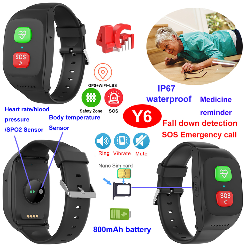 China manufacture 4G IP67 waterproof accurate senior GPS tracker device Y6
