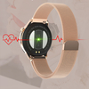 F80 Women Lovely Waterproof Heart Rate Metal Band Smartwatch Bracelet for Ios Android 