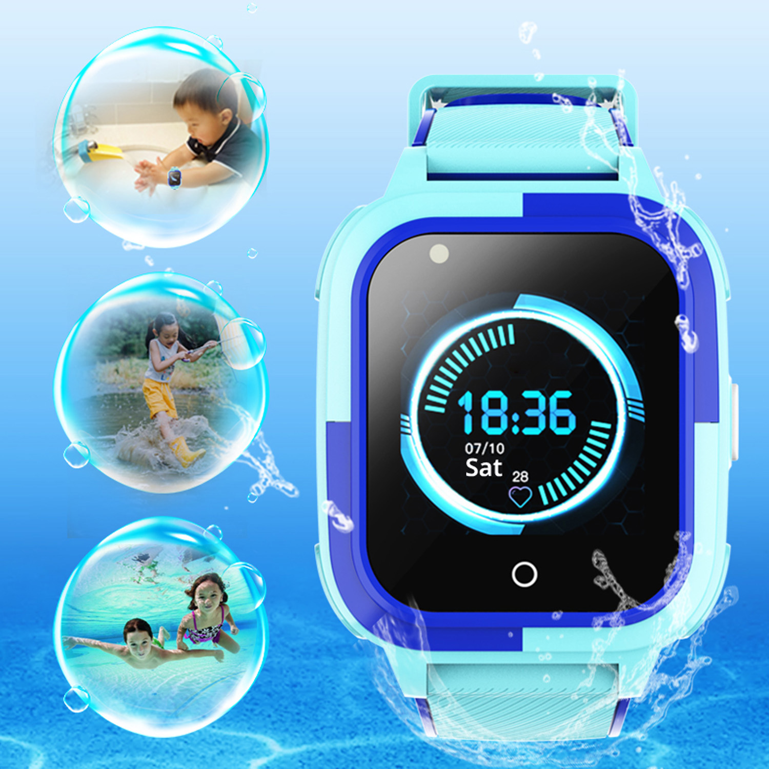 IP67 Waterproof 4G kids smart watch GPS tracker for children D56