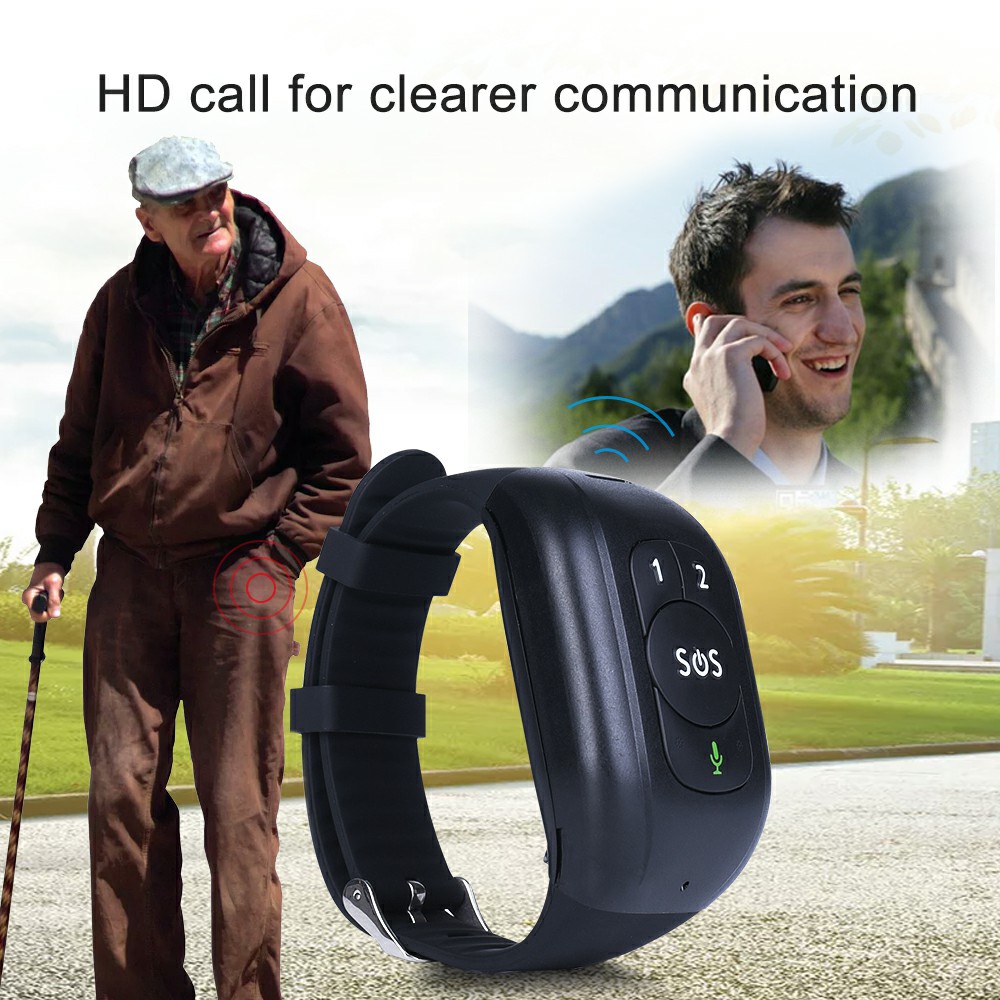 4G/LTE High quality Body Temperature Elderly healthcare GPS Bracelet Tracker with Fall alarm heart rate blood pressure removal detection Y6T