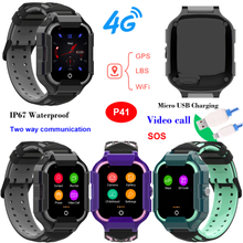 New Launched 4G IP67 Waterproof Intelligent Kids GPS Smart watch with Video Call Live map Location for personal Security P41