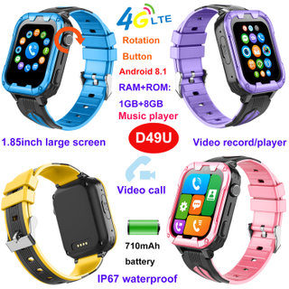 4G Waterproof Kids teenagers GPS tracker Watch D49U