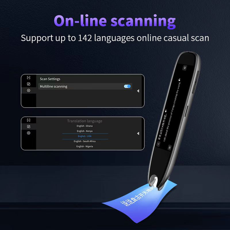WiFi portable realtime language translation pen with offline and online translator SP65