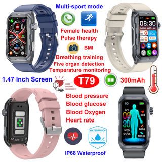 IP68 waterproof mobile wristband with HR and SPO2 monitoring T79