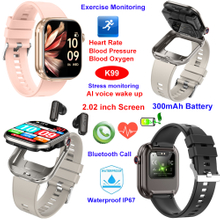  IP67 waterproof smart bluetooth watch with earbuds K99