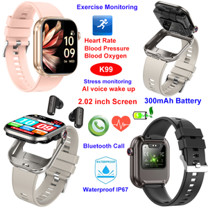  IP67 waterproof smart bluetooth watch with earbuds K99