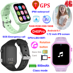 4G smart watch GPS Tracker with realtime tracking SOS call D40Pro