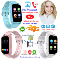 Waterproof GPS watch with Geo-fence alerts SOS call Y6C
