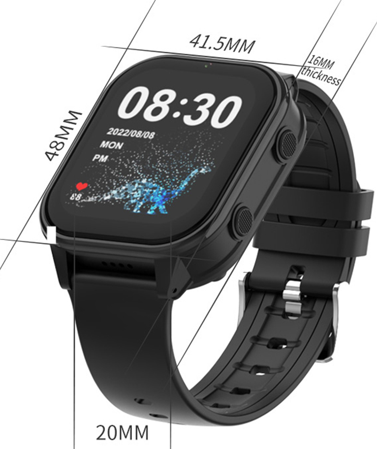 Large screen 4G LTE IP67 Waterproof Students GPS Smart Watch D47