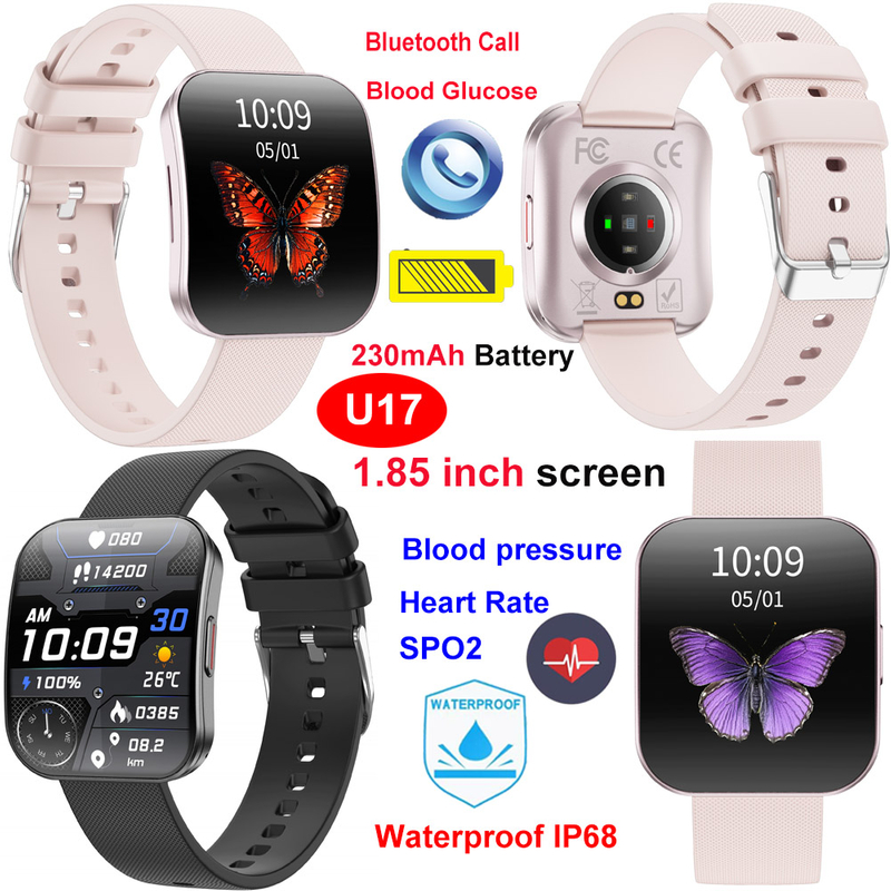 New China factory IP68 waterproof healthcare smart bluetooth bracelet U17