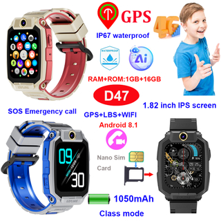 Kids smart tracker watch with Safety zone setup SOS call 