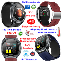  IP67 waterproof Air pump smart watch with ECG HR monitoring T79