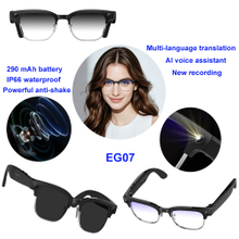 AI voice assistant smart camera eyeglasses with powerful anti-shake EG07