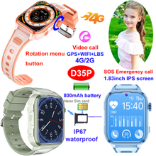 4G IP67 waterproof child smart GPS tracker watch with video call D35P